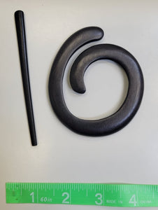 Ebony Spiral Shawl Pin