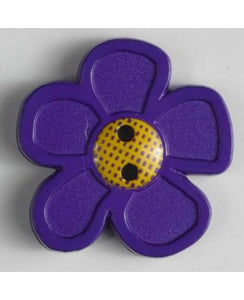 Flower Button w/ Yellow Center-Large