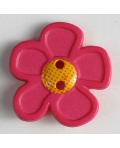 Flower Button w/ Yellow Center-Large