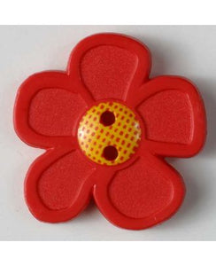 Flower Button w/ Yellow Center-Small