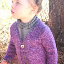 #296-Girl's One Button Cardigan Pattern