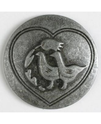 Full Metal Round Geese Button
