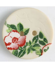 Rose & Leaves Button
