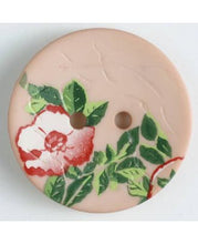 Rose & Leaves Button