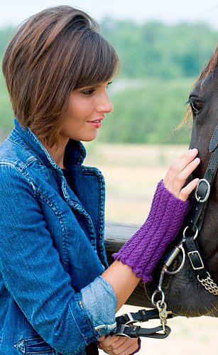 #3515 Spiral Rib and Ruffles Fingerless Gloves Pattern