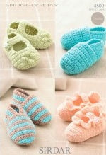 #4509 Crocheted Baby Shoes Pattern