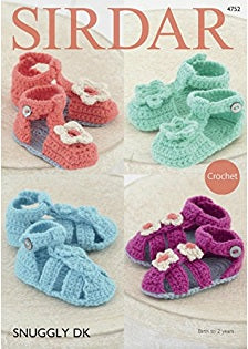 #4752 Crocheted Sandals Pattern