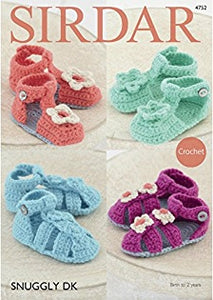 #4752 Crocheted Sandals Pattern