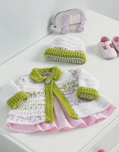 Baby Blossom Chunky Crochet Cardigan & Hat Pattern