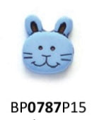 Bunny Rabbit Face Button