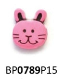 Bunny Rabbit Face Button