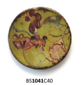 Coconut Floral Trellis Button-Large