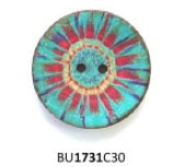 Coconut Tye Dye Round Button-Large