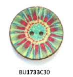 Coconut Tye Dye Round Button-Large