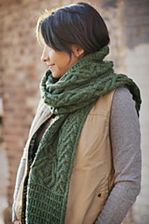 Elfreide Multi-Directional Cabled Scarf Pattern