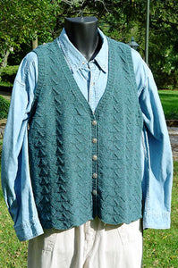 "Flying Geese" Men's Cardigan Vest Pattern