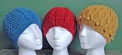 #HT-016 Cabled Cap Trio Pattern