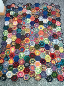 Crocheted Hexagon Blanket