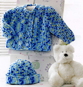 #JB171 Flutterby Chunky Jacket & Hat Pattern