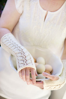 Lace-Back Fingerless Gloves