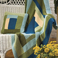 Log Cabin Throw & Pillow Pattern