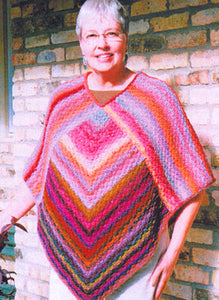 Mitred Moss Poncho Pattern