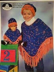 #P426-Girl's and Doll's Poncho and Hat Pattern