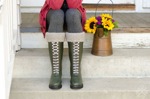 "Quilted Lattice Welly Warmers" Pattern
