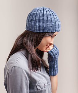 Ribbed Beanie & Handwarmers Pattern