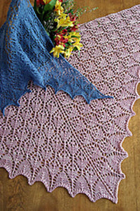 #S-2014 Flower Basket Lace Scarf & Shawls Pattern