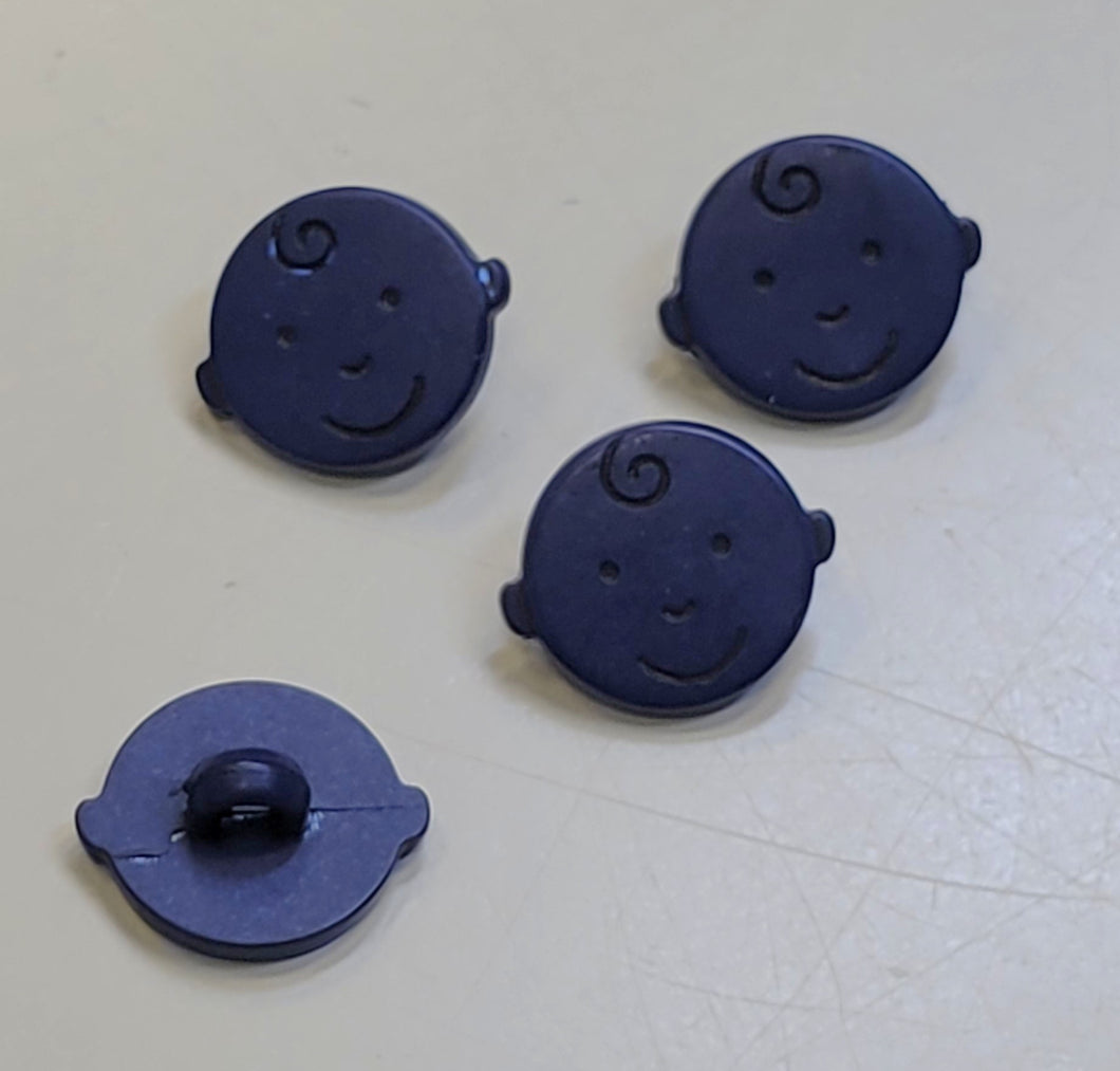 Navy Little Boy Button