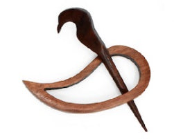 Lykke Kitty Wood Shawl Pin, Rosewood