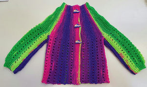 Vertical Lace Baby Cardigan