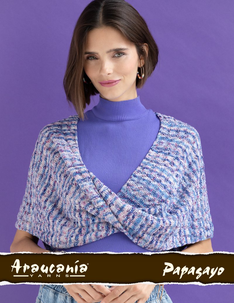'Violette' Twisted Poncho Pattern